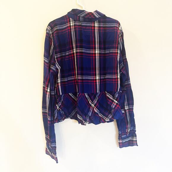 Girl's Levi Plaid Top sz M Long Sleeve Button Down Top M (10/12) - Picture 3 of 7